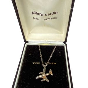 Vintage Pierre Cardin Tie Chain Airplane